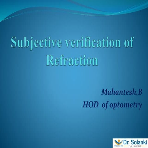 subjective verification of refraction