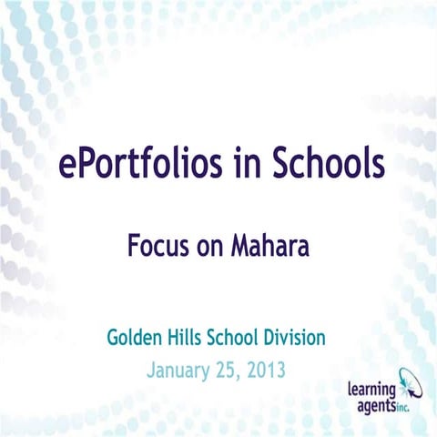 Mahara 4 Schools updated GHSD