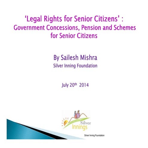 Legal Rights for Senior Citizens: Government Concessions, Pension and Schemes in Maharashtra 