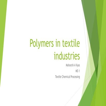 polymers in textile industries