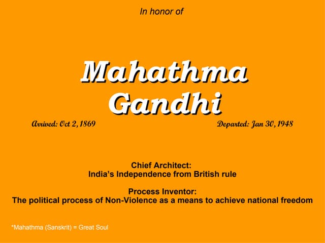 Mahathma Gandhi