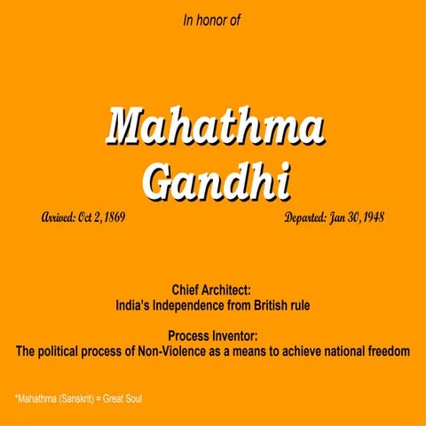 Mahathma Gandhi