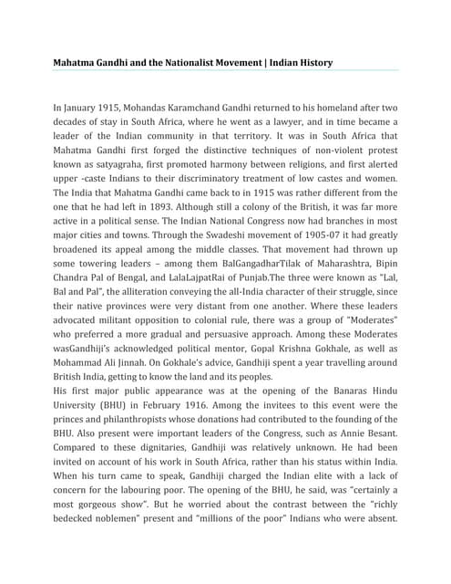Khilafat and non cooperation movement | PPTX | Hinduism | Religion ...
