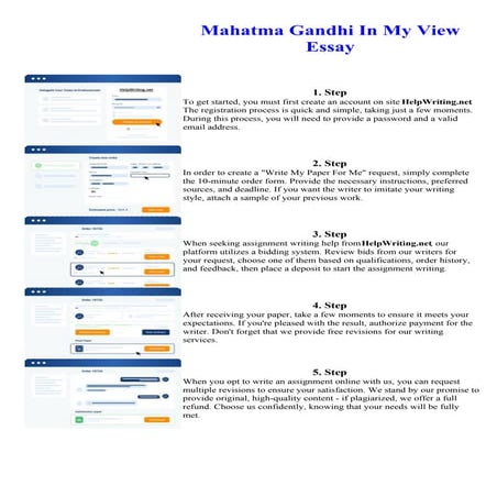 Mahatma Gandhi In My View Essay