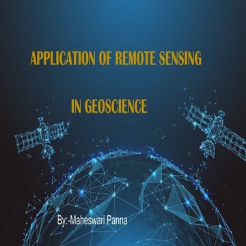 APPLICATION OF REMOTE SENSING IN GEOSCIENCE
