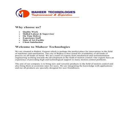 Maheer Technologies, Rajkot, Water Jet Cutter & CNC Engraver