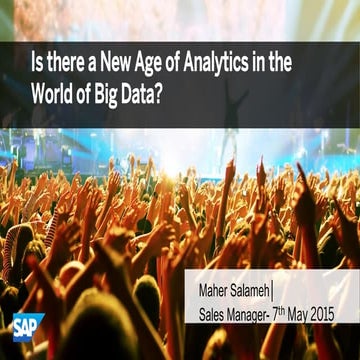 Dr. Maher salameh   - new age of data analytics