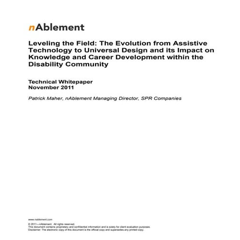 Maherwhitepaperon at universaldesign112111v2 0