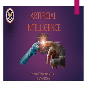 MAHESH PRESENTATION on Artificial intelligence