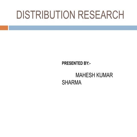 Mahesh distribution research