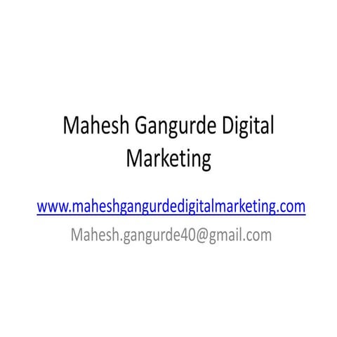 Mahesh gangurde digital marketing