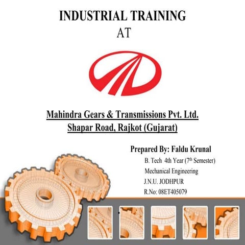 mahindra__gears_and_transmisson ppt