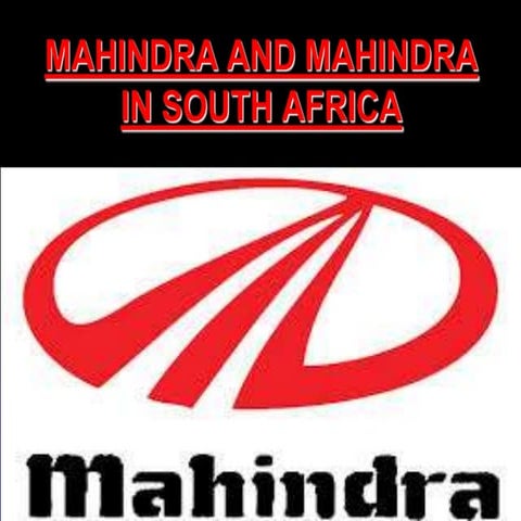 Mahindra & mahindra in South Africa