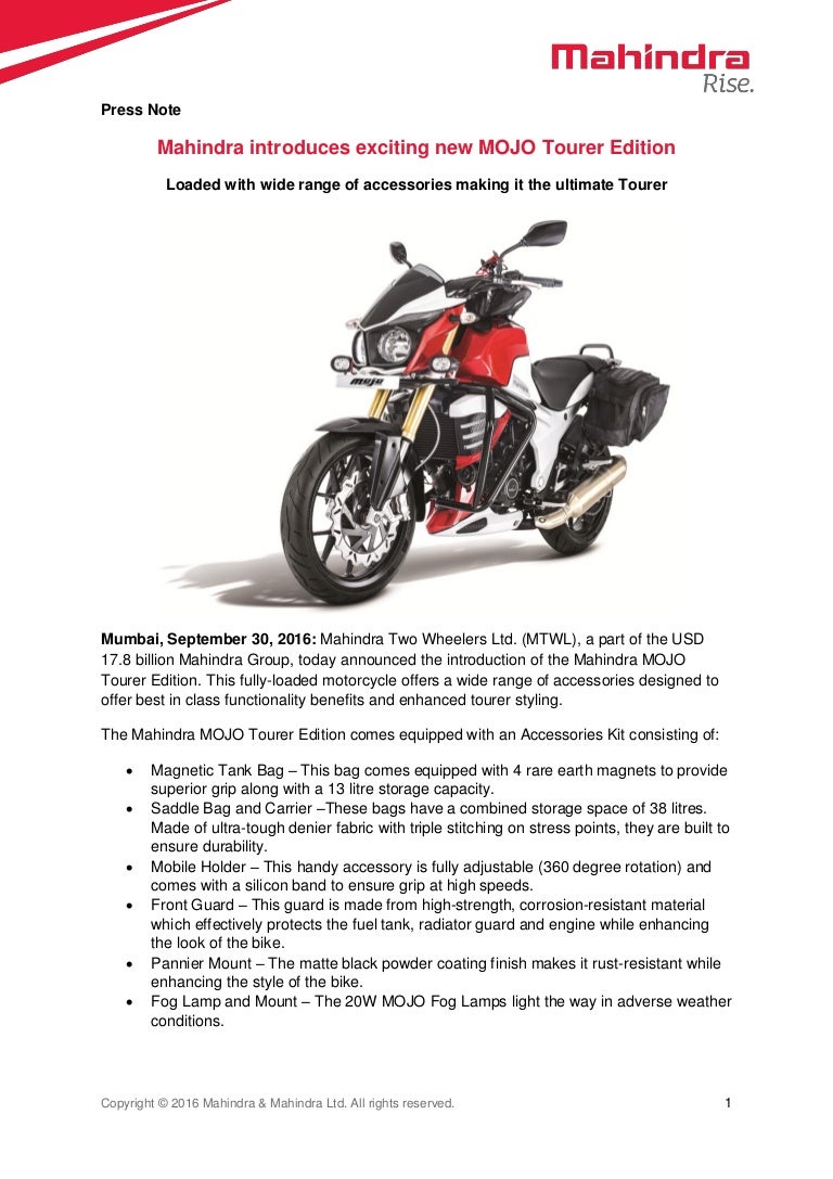 mahindra mojo accessories online