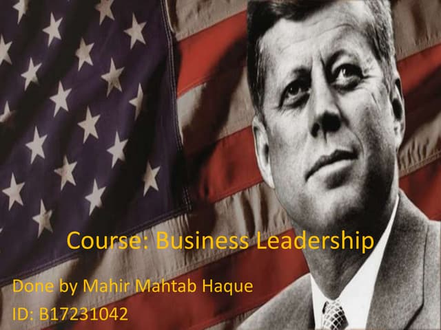 John F. Kennedy (Leadership style)