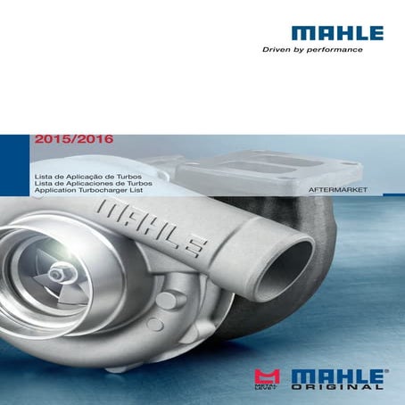 Mahle metal leve catalogo de turbinas 2015/2016