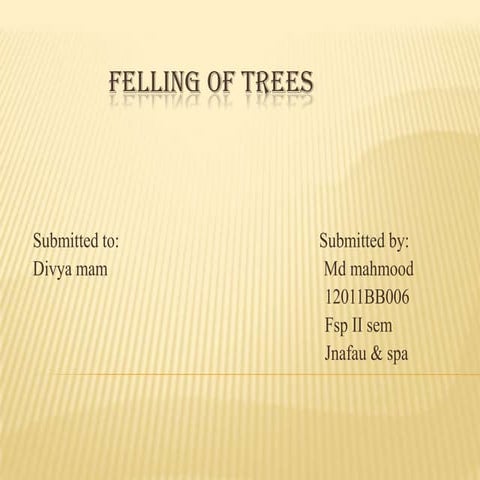 felling of trees