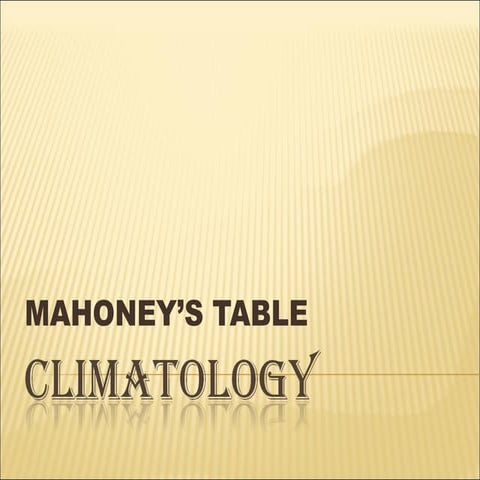 Mahoney's table