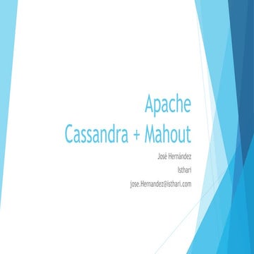 Recomendación con Mahout sobre Cassandra