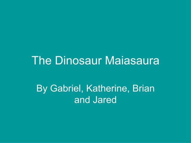 Maiasaura with sound