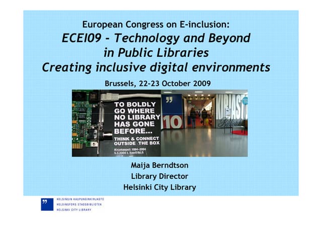 Maija Berndston Creating Digital Inclusive Environements