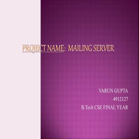 Mailing Server