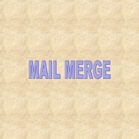 Mail Merge