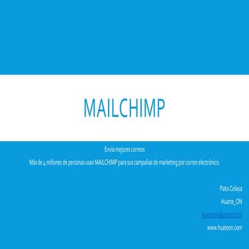 ENVIAR MÁS Y MEJOR CORREO CON MAILCHIMP