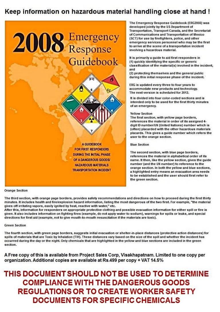 Emergency Response Guidebook