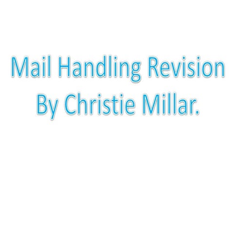 Mail handling. christie