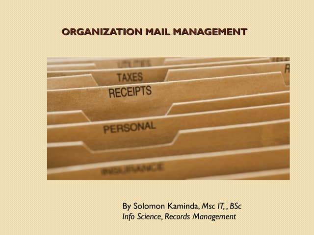 Organization Mail Management