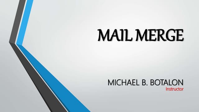 Mail merge