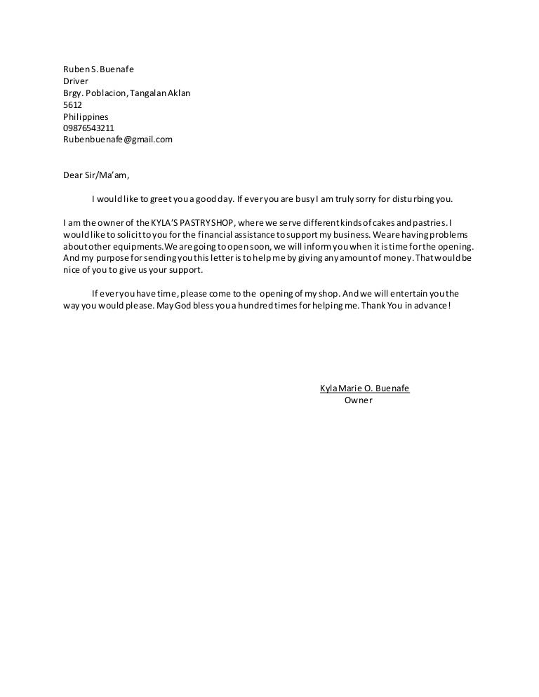 Mail Merge - Solicitation Letter