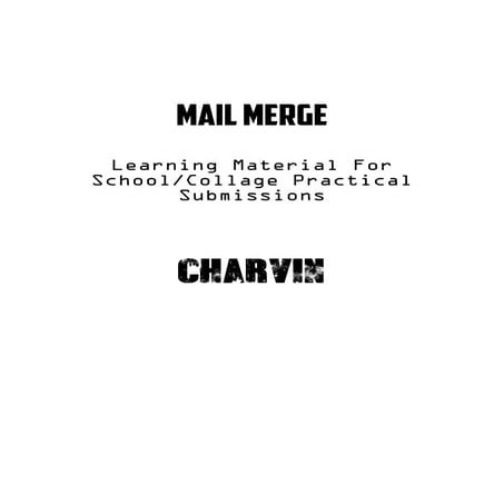 Mail merge charvin