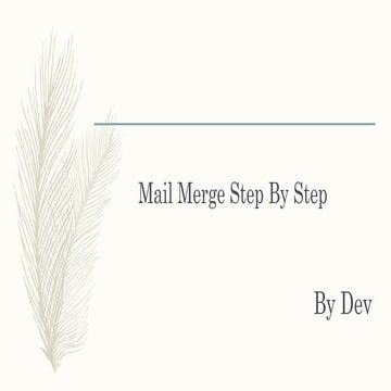 Mail merge