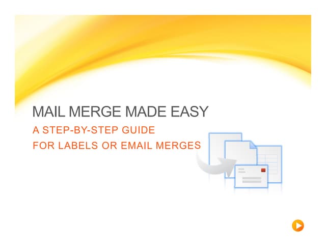 Mail merge made easy