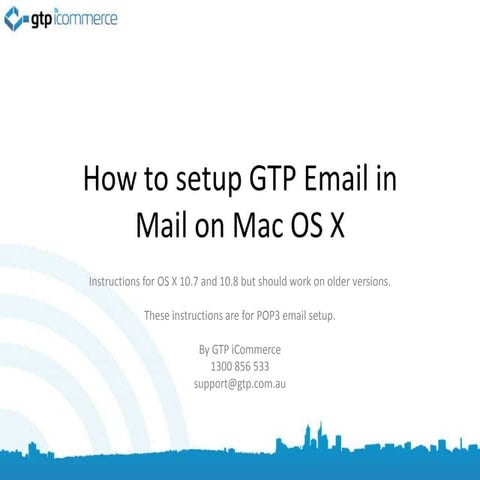 Email Setup for Mail on Mac OSX for GTP iCommerce Emails