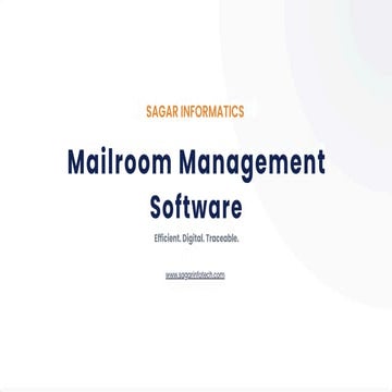 Mailroom Management Software Enhancing Enterprise Logistics ...