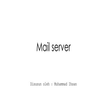 Mail server | PDF