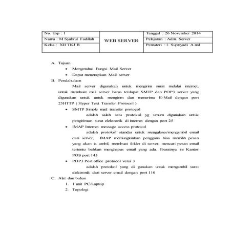 konfigurasi mail server | PDF