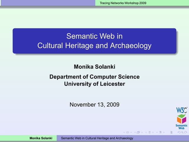 Semantic web in Cultural Heritage and Archaeology
