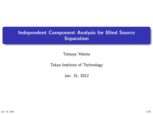 Independent Component Analysis
