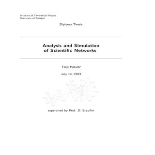 Analysis and Simulation of Scienti...