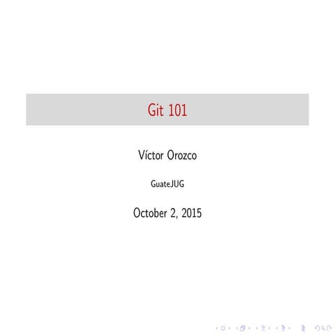 Introducción a Git (Git 101)