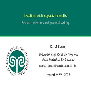 Dealing with negative results