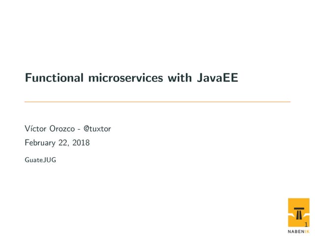 Functional microservices with Java EE