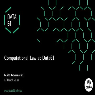 Computational Law at Data61