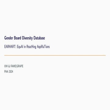 Introducing Gender Board Diversity Dataset | PPT