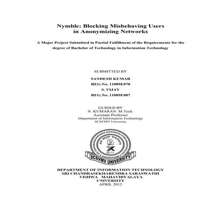 Nymble:Blocking misbehaving users in annoying networks(Link)