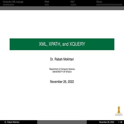 Xml presentation | PPTX